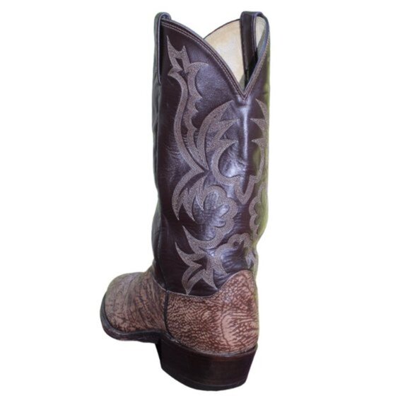 Dan Post Brown Exotic Leather Styling Western Cowboy Boots, Size 9.5 - Picture 9 of 12